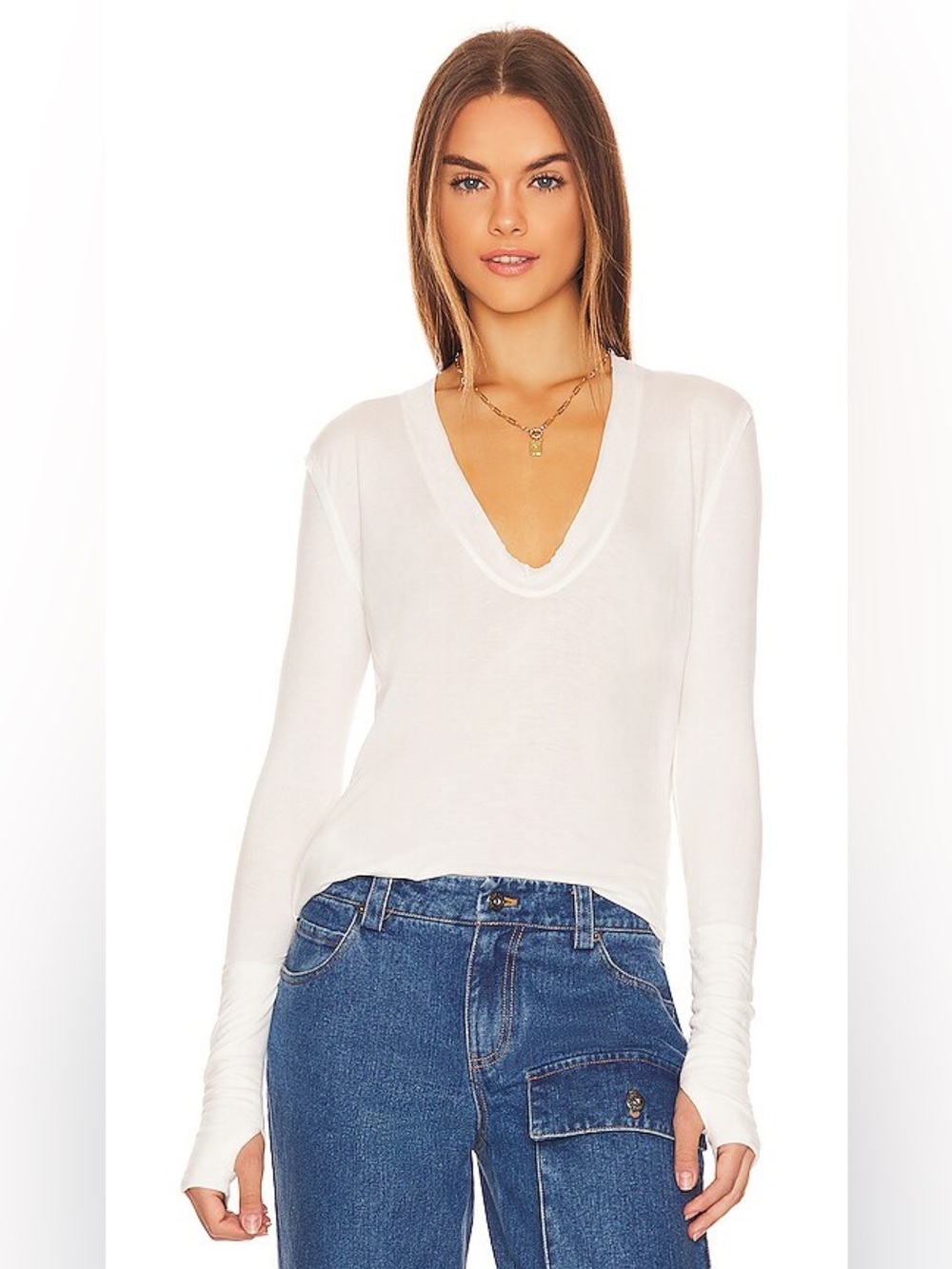 SOLD NWT Free People We The Free x Revolve Fresh & Clean Top in Ivory - Picture 2 of 10